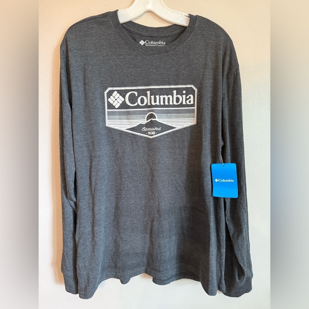Columbia Men's Charcoal Long Sleeve Tee
